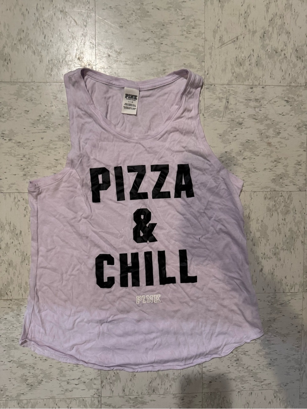 PINK Victoria's Secret Light Lavender Scoop Neck Tee